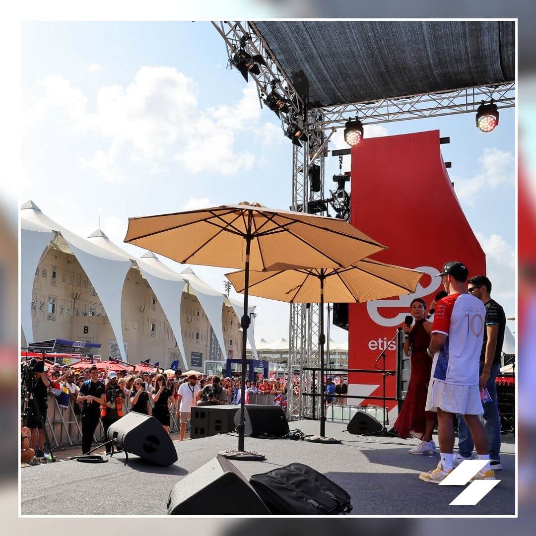 Abu Dhabi Grand Prix driver appearances in the fan zones at the Yas Marina Circuit