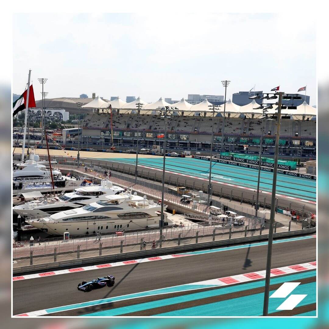 Abu Dhabi Grand Prix views over the marina at the Yas Marina Circuit